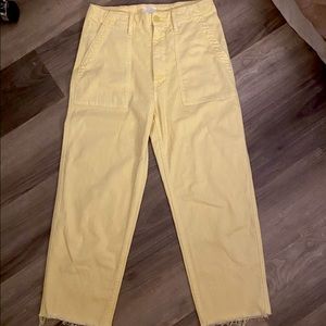 Mother yellow jeans